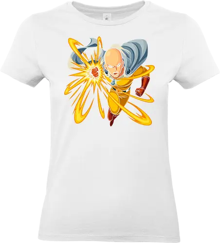  The One Punch Dash - Saitama, One-Punch Man, One Punch, Caped Baldy, anime, manga, hero, fan art, t-shirt design, art print, cool anime art, geek art, dynamic, action graphic, overpowered, Shonen - Standard T-Shirt (Frauen)