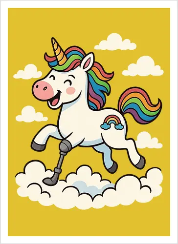 Einhorn mit Prothese