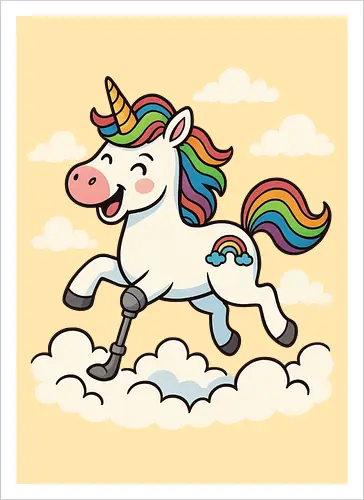 Einhorn mit Prothese