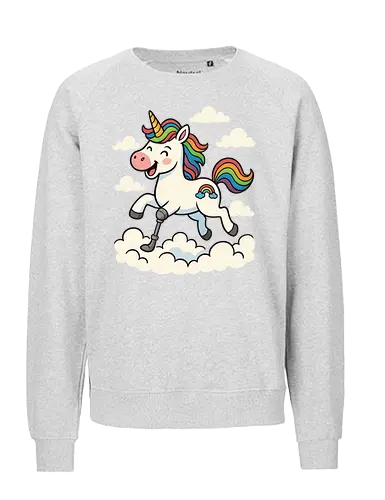 Einhorn mit Prothese - Fairtrade Sweatshirt
