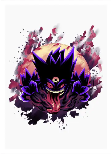 Mega Poison Ghost - Pocket, Mega Gengar, Poison, Ghost - Kunstdruck