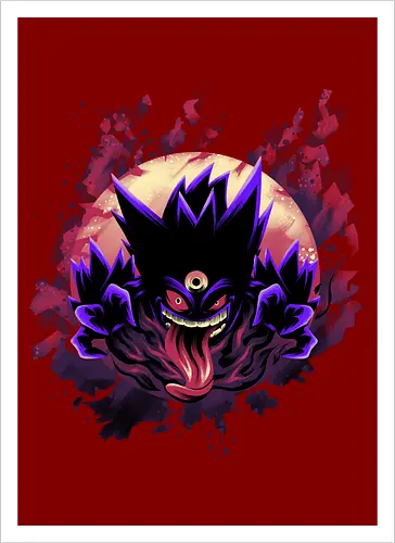 Mega Poison Ghost - Pocket, Mega Gengar, Poison, Ghost - Kunstdruck