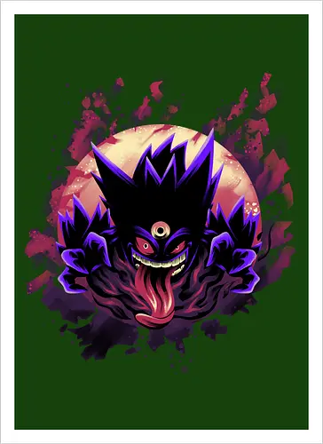 Mega Poison Ghost - Pocket, Mega Gengar, Poison, Ghost - Kunstdruck