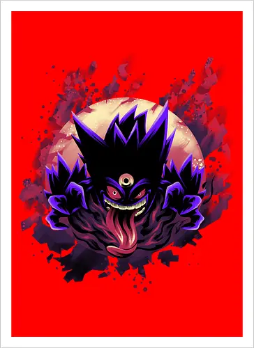 Mega Poison Ghost - Pocket, Mega Gengar, Poison, Ghost - Kunstdruck