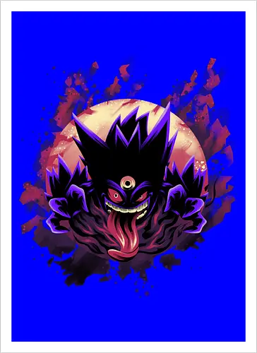 Mega Poison Ghost - Pocket, Mega Gengar, Poison, Ghost - Kunstdruck