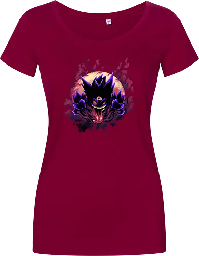 Mega Poison Ghost - Pocket, Mega Gengar, Poison, Ghost - Damen T-Shirt