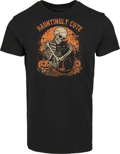 Skeleton Hugging Cat – Cute Spooky Halloween Friend | Funny Skeleton and Cat Design