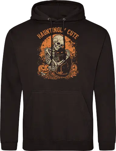 Skeleton Hugging Cat – Cute Spooky Halloween Friend | Funny Skeleton and Cat Design