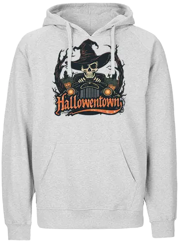 Halloweentown  – Spooky Cozy Autumn Vibes - halloweentown, halloween, spooky, magic, witch, pumpkin, ghost, cozy, autumn, fall, horror, witchy, gothic, moon, vibes - Fairtrade Hoodie