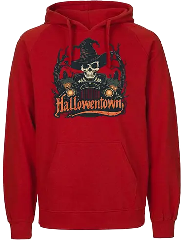 Halloweentown  – Spooky Cozy Autumn Vibes - halloweentown, halloween, spooky, magic, witch, pumpkin, ghost, cozy, autumn, fall, horror, witchy, gothic, moon, vibes - Fairtrade Hoodie