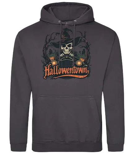 Halloweentown  – Spooky Cozy Autumn Vibes - halloweentown, halloween, spooky, magic, witch, pumpkin, ghost, cozy, autumn, fall, horror, witchy, gothic, moon, vibes - Standard Hoodie