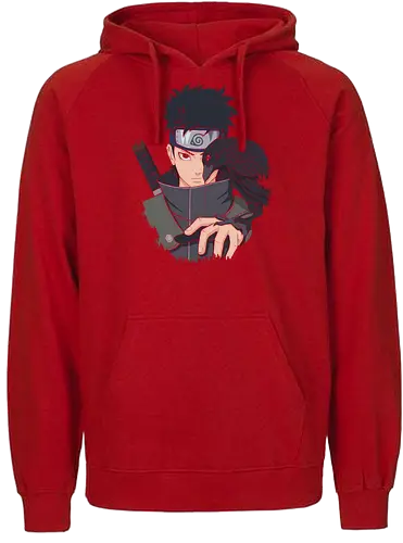Shisui Uchiha: The Flash Illusionist - Shisui Uchiha, Sharingan, Uchiha Clan, Shinobi, anime, manga, crow, genjutsu, Kotoamatsukami, fan art, t-shirt design, art print, cool anime art, geek art, Konoha, ninja - Fairtrade Hoodie