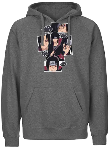  The Tragedy of Itachi Uchiha - Itachi Uchiha, Akatsuki, Sharingan, Shinobi, Uchiha Clan, tragic hero, collage art, fan art, t-shirt design, art print, cool anime art, geek art, iconic villain, emo, powerful ninja, Mangekyō - Fairtrade Hoodie
