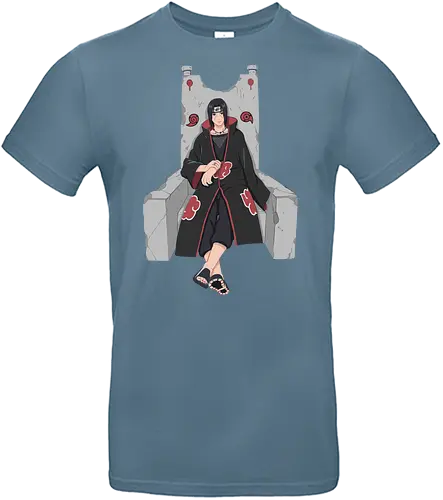 Throne of the Akatsuki - tachi Uchiha, Akatsuki, Sharingan, Shinobi, Uchiha Clan, throne, rogue ninja, fan art, t-shirt design, art print, cool anime art, geek art, stylish, iconic villain, power, Mangekyō. - Standard T-Shirt