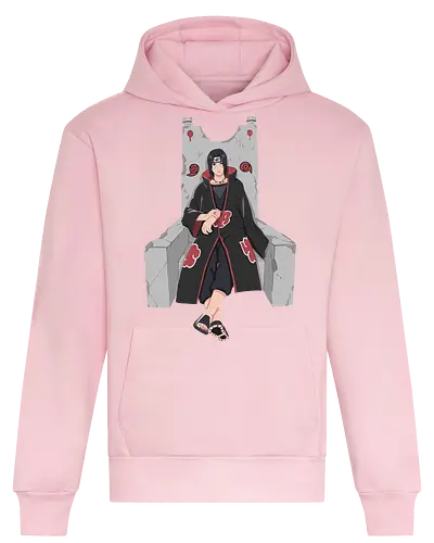 Throne of the Akatsuki - tachi Uchiha, Akatsuki, Sharingan, Shinobi, Uchiha Clan, throne, rogue ninja, fan art, t-shirt design, art print, cool anime art, geek art, stylish, iconic villain, power, Mangekyō. - Heavyweight Hoodie