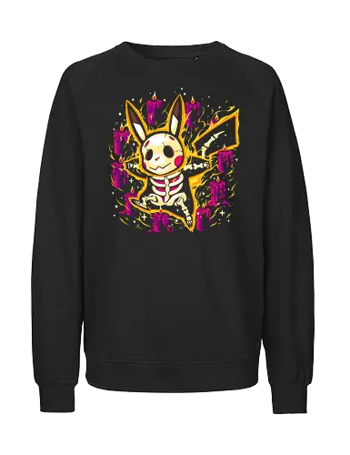 Electric Spooky - Pocket, Pokémon Go, Pokémon art, Pokémon community, Mouse, Pikachu Power, Pikachu cosplay, letsgopikachu, pikachulove, shiny Pikachu, Pikachu memes, Halloween, spooky horror, Halloween Pikachu, spooky Pikachu - Fairtrade Sweatshirt