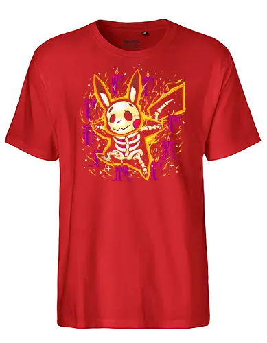Electric Spooky - Pocket, Pokémon Go, Pokémon art, Pokémon community, Mouse, Pikachu Power, Pikachu cosplay, letsgopikachu, pikachulove, shiny Pikachu, Pikachu memes, Halloween, spooky horror, Halloween Pikachu, spooky Pikachu - Fairtrade T-Shirt