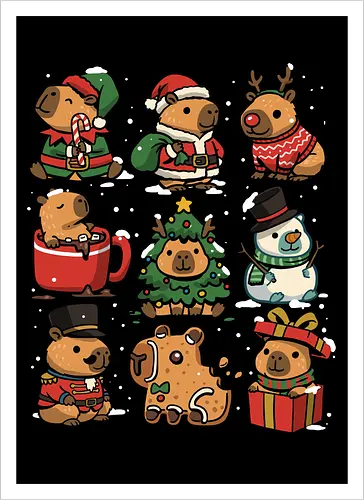 Christmas Capybaras