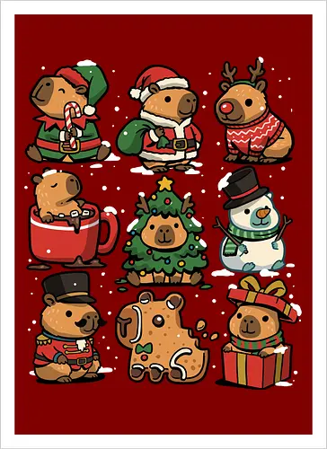 Christmas Capybaras