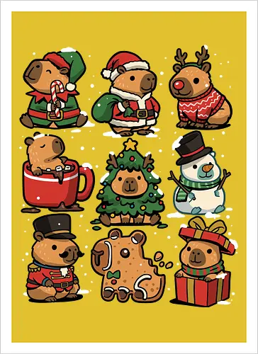 Christmas Capybaras