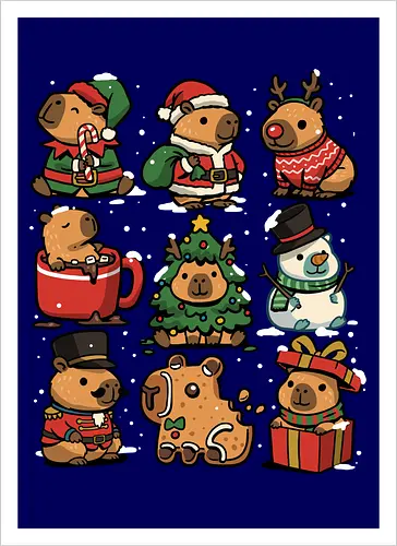 Christmas Capybaras