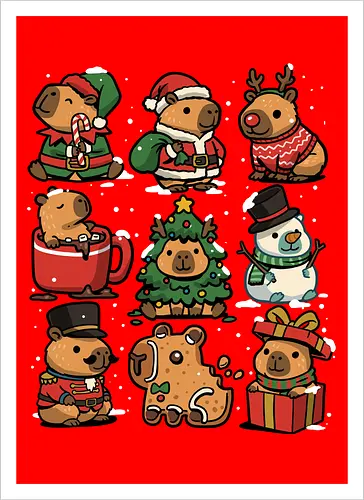 Christmas Capybaras