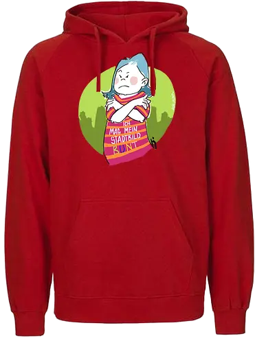 Ich mag mein Stadtbild bunt! - Ringelpullisprüche, Ringeldinger, streifenweise, Spruch, Weisheit, Motivation, Ringelpulli, SprücheShirt, Cartoon Illustration, Statement, Stadtbild, Handgezeichnet, Humor, Selbstironie, Streifenpulli, Spruchshirt, deutsch - Fairtrade Hoodie