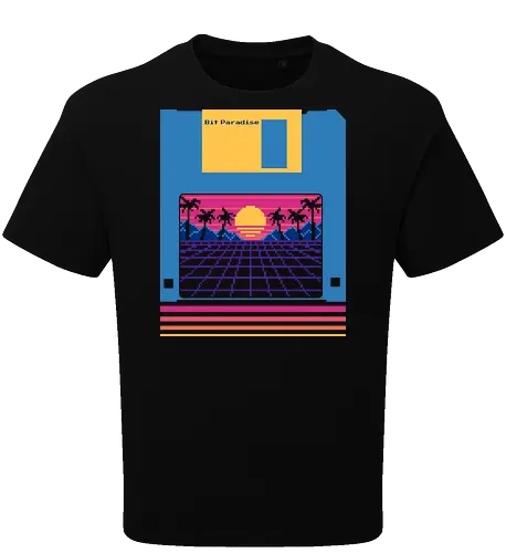 Bit Paradise Retro Sunset Floppy Disk 