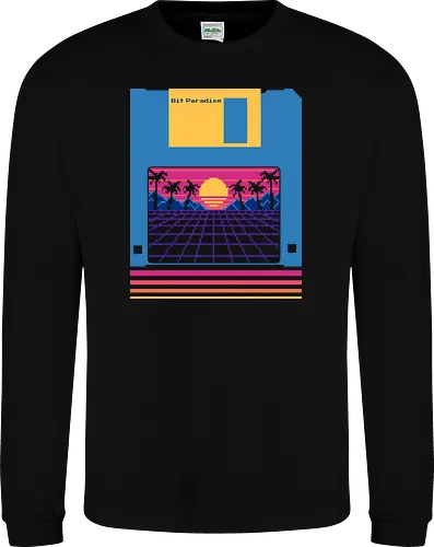 Bit Paradise Retro Sunset Floppy Disk 