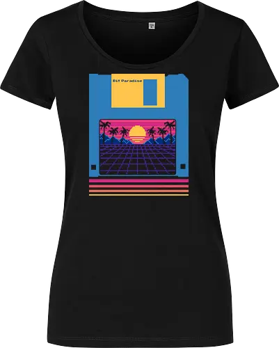 Bit Paradise Retro Sunset Floppy Disk 
