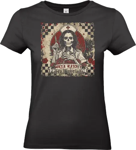 Ratchet Nightingale Skeleton Nurse Halloween - ratchet nurse, nightingale skeleton, halloween nurse, spooky nurse, creepy skeleton, funny nurse costume, gothic nurse, dark humor halloween, spooky season, skeleton nurse outfit, horror nurse, halloween aesthetic, nurse halloween party, edgy nurse design, creepy cute - Standard T-Shirt (Frauen)