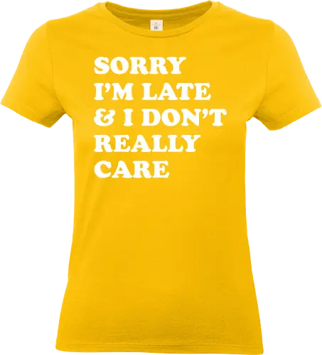 i dont care  - word, comedy, sarcasm, parody, font, typography, fun, funny, meh, meme, reaction - Standard T-Shirt (Frauen)