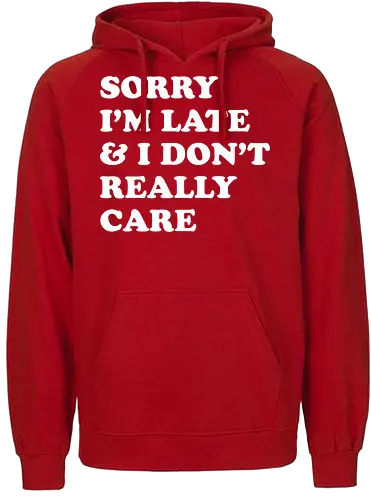 i dont care  - word, comedy, sarcasm, parody, font, typography, fun, funny, meh, meme, reaction - Fairtrade Hoodie