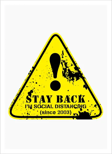 social distance sign