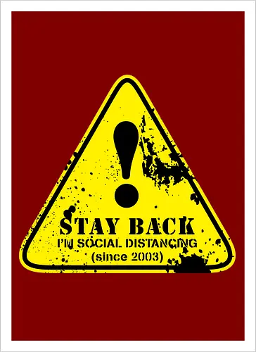 social distance sign