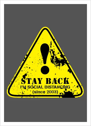 social distance sign