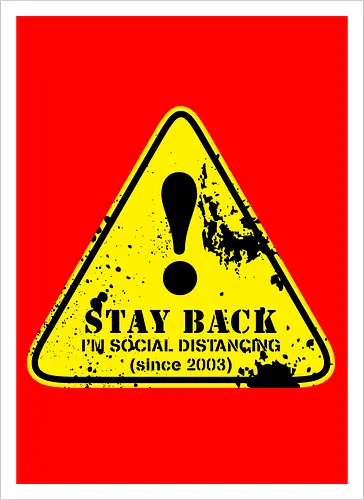 social distance sign