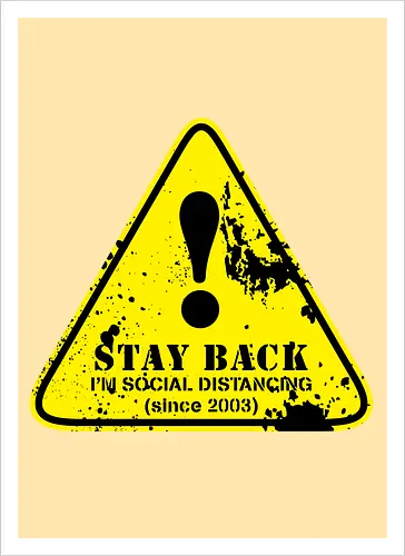 social distance sign 