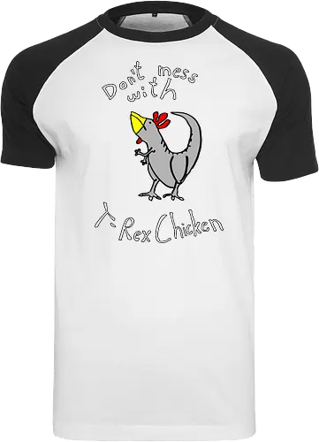 T-Rex-Chicken - Dinosaurier, T-Rex, Vögel, Hühner, Evolution - Raglan T-Shirt