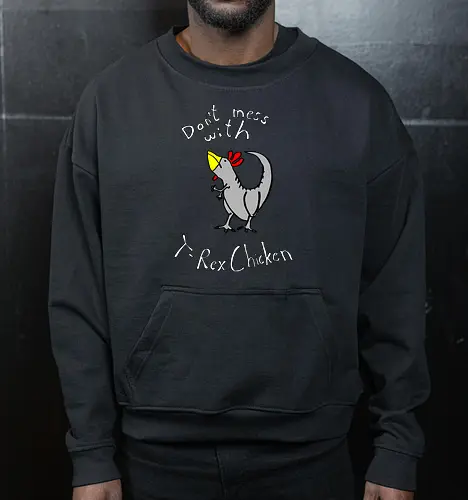 T-Rex-Chicken - Dinosaurier, T-Rex, Vögel, Hühner, Evolution - Cropped Sweatshirt