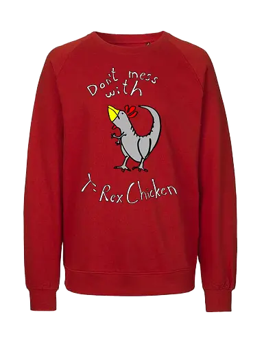 T-Rex-Chicken - Dinosaurier, T-Rex, Vögel, Hühner, Evolution - Fairtrade Sweatshirt