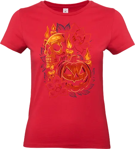 Dark Skull Pumpkin Halloween - dark, halloween, pumpkin, happy halloween, candy, scary, spooky, animal, night, horror, raven, crow, sunset, epic, monster, lm2Kone, skull, skeleton - Standard T-Shirt (Frauen)