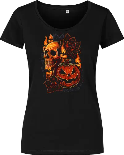 Dark Skull Pumpkin Halloween