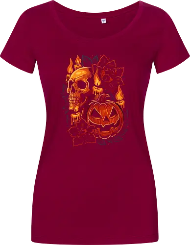 Dark Skull Pumpkin Halloween