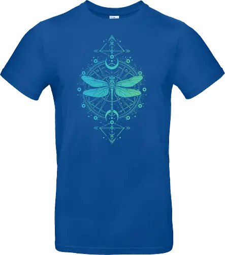 Green Dragonfly - green, dragonfly, insect, moon, mystic, mystical, occult, star, lm2kone, moon phases, aethestic, illustration - Standard T-Shirt