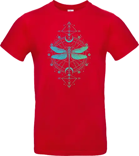 Green Dragonfly - green, dragonfly, insect, moon, mystic, mystical, occult, star, lm2kone, moon phases, aethestic, illustration - Standard T-Shirt