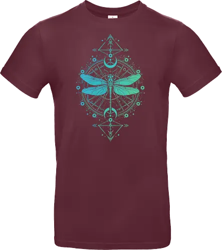 Green Dragonfly - green, dragonfly, insect, moon, mystic, mystical, occult, star, lm2kone, moon phases, aethestic, illustration - Standard T-Shirt