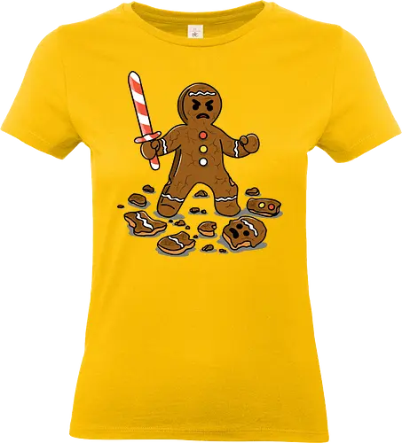 The Final Crumb  - the final crumb, gingerbread man, gingerbread, gingerbread cookie, cookie battle, vintage Christmas, retro Christmas, Christmas humor, funny Christmas, winter season - Standard T-Shirt (Frauen)