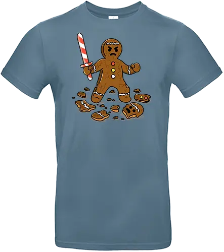 The Final Crumb  - the final crumb, gingerbread man, gingerbread, gingerbread cookie, cookie battle, vintage Christmas, retro Christmas, Christmas humor, funny Christmas, winter season - Standard T-Shirt