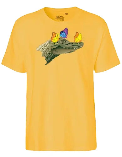 Ferocious & Fabulous - Kaiman, Krokodil, Alligator, Schmetterlinge, Wildtiere, Natur, Ferocious, Fabulous, lustig, Tiere - Fairtrade T-Shirt